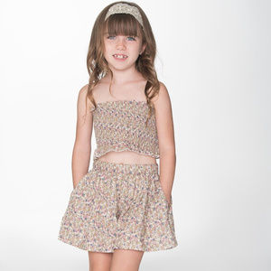 NEW Boho Kids Floral Short and Smocked Top